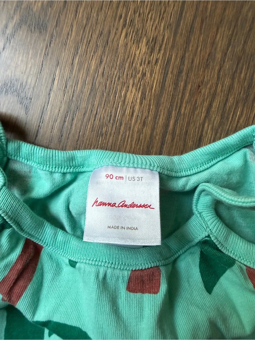 Hanna Anderson Girls Tropical Palm Tree Tank Dress - Teal & Green